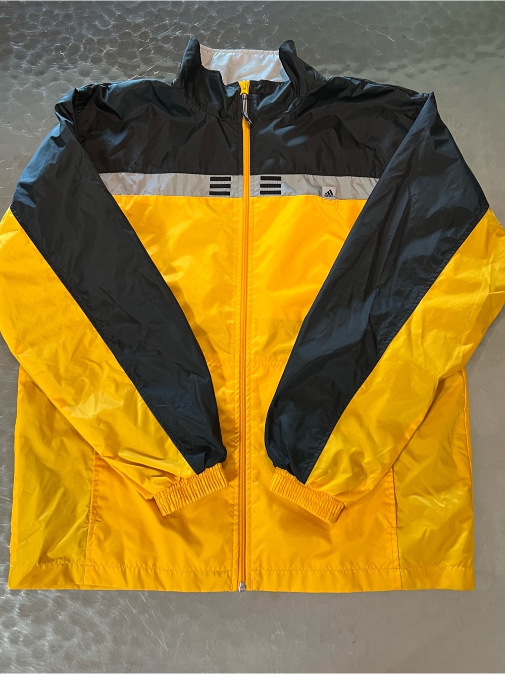 VTG adidas Yellow and Black Zip-Up Athletic Jacket